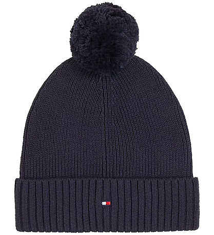 Tommy Hilfiger Mütze - Strick - Essential Pom Pom - Space Blue