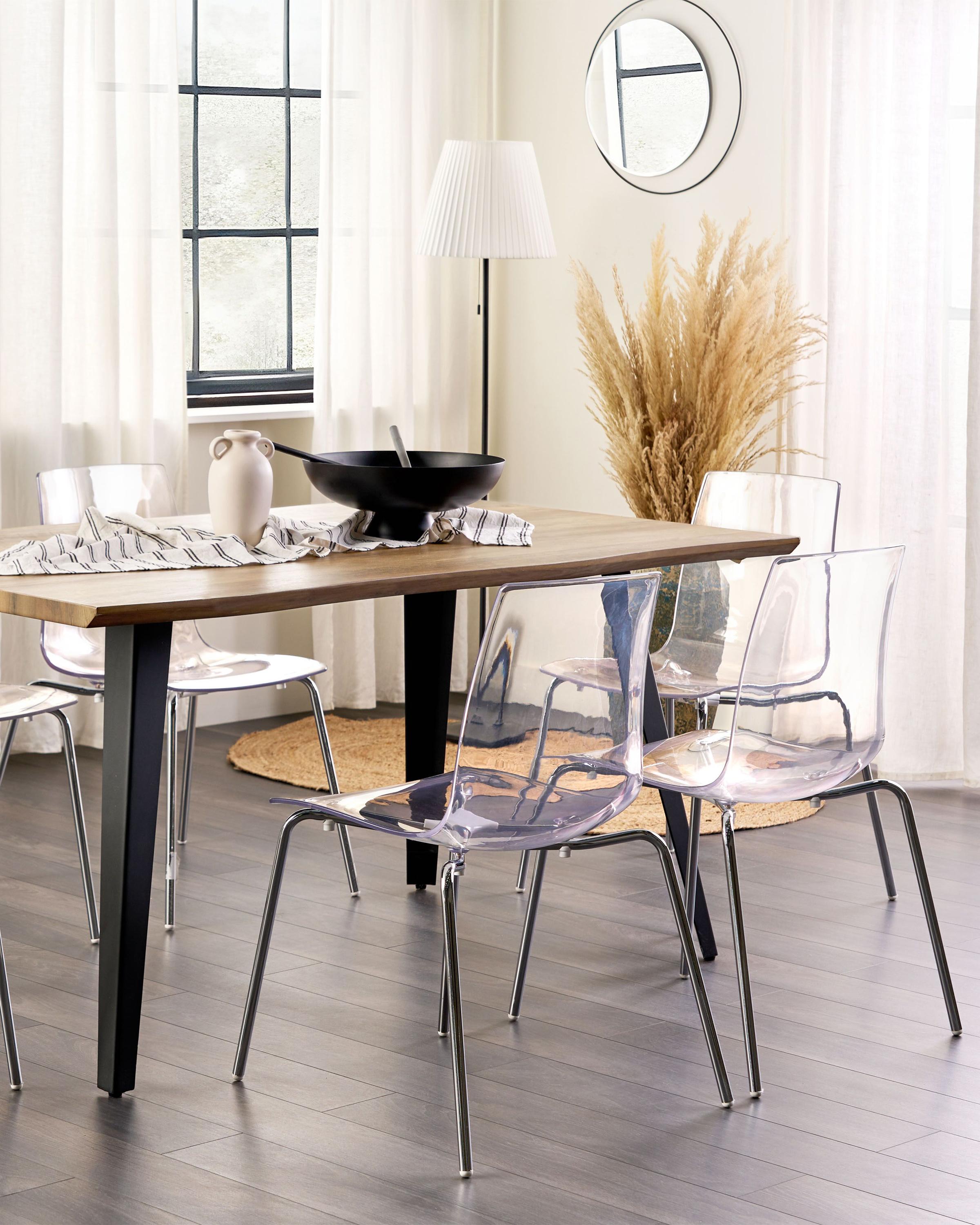 Set van 2 eetkamerstoelen SILERTON Transparant