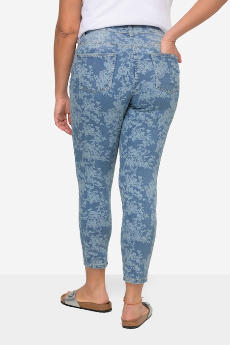Jeans, Slim Fit, Alloverdruck, 5-Pocket