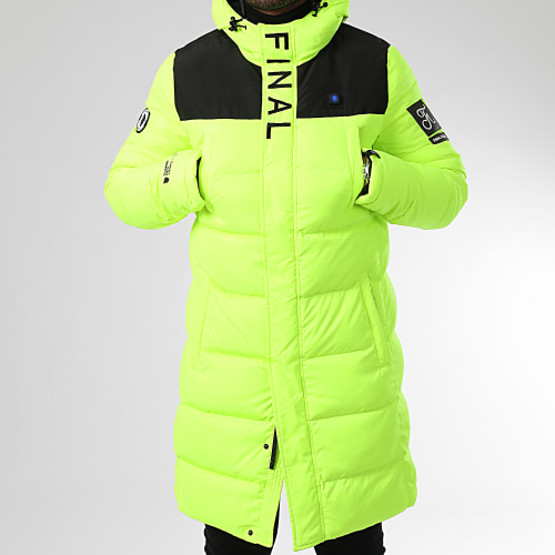 Doudoune Longue Chauffante Comme Des Loups X Final Club Dark Interstellar Limited Jaune Fluo