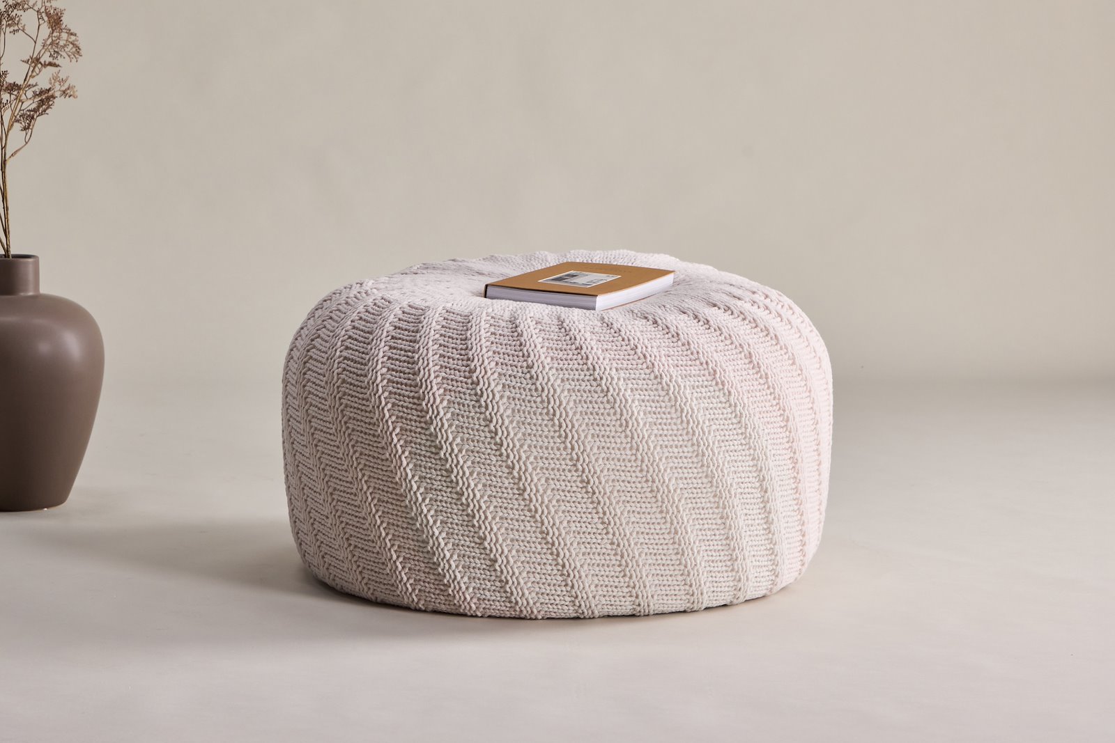 Ted puff Offwhite, ø60cm