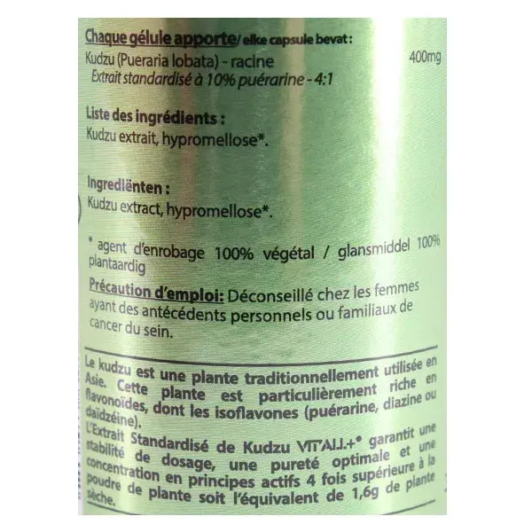 Vit'all+ Kudzu 400mg 30 cápsulas vegetais
