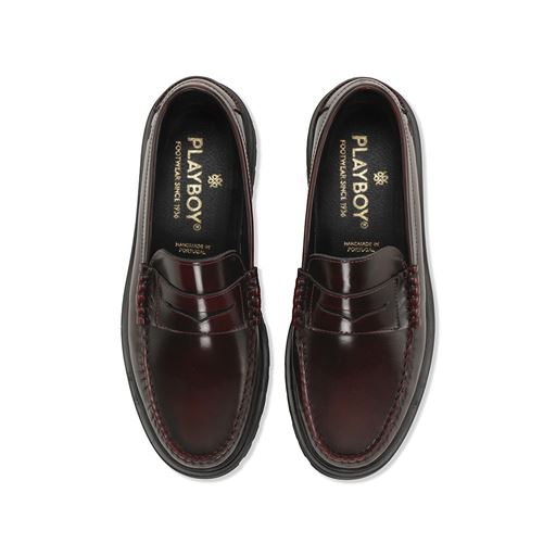 Playboy Footwear Austin Loafers, Bordo Polido, 43