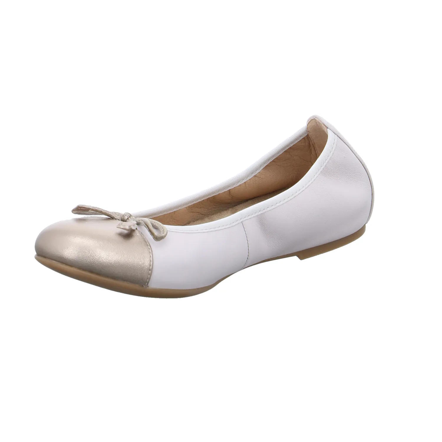 UNISA Ballerina Beige Leder  mit Lederfutter
