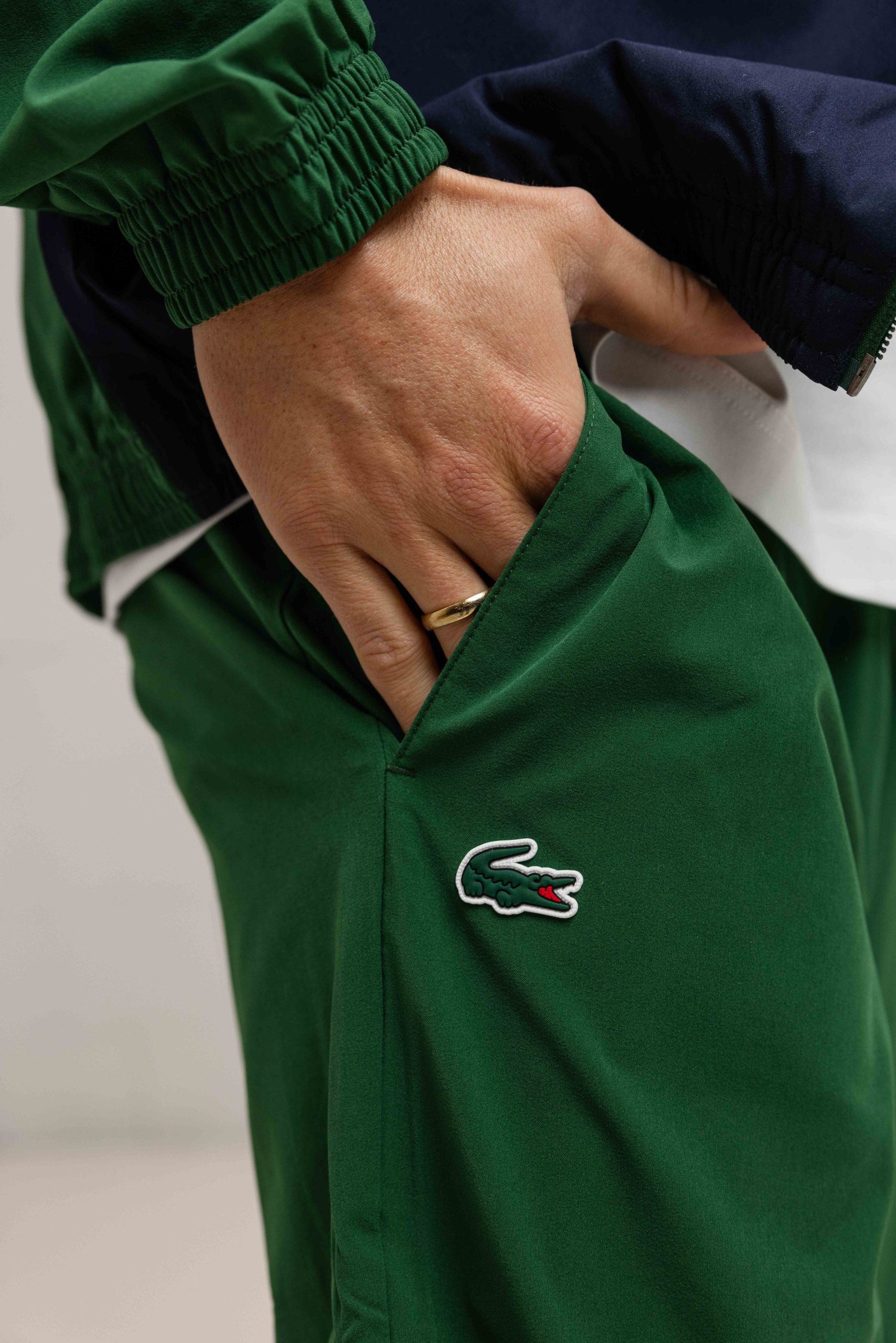 Lacoste Tennis x Novak Djokovic Trainingspak Heren Groen/Donkerblauw