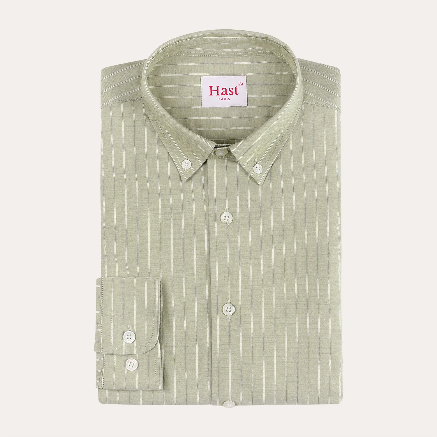 Sage green striped shirt