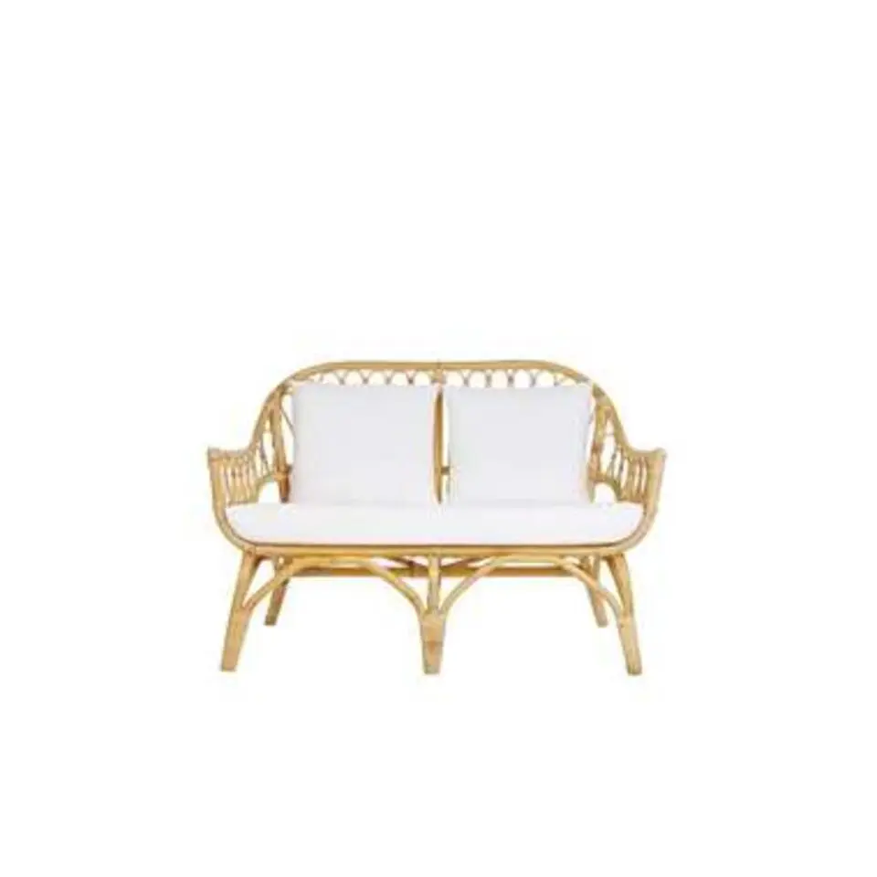 Beliani SIBARI Loungeset - Beige rotan - 4-delig
