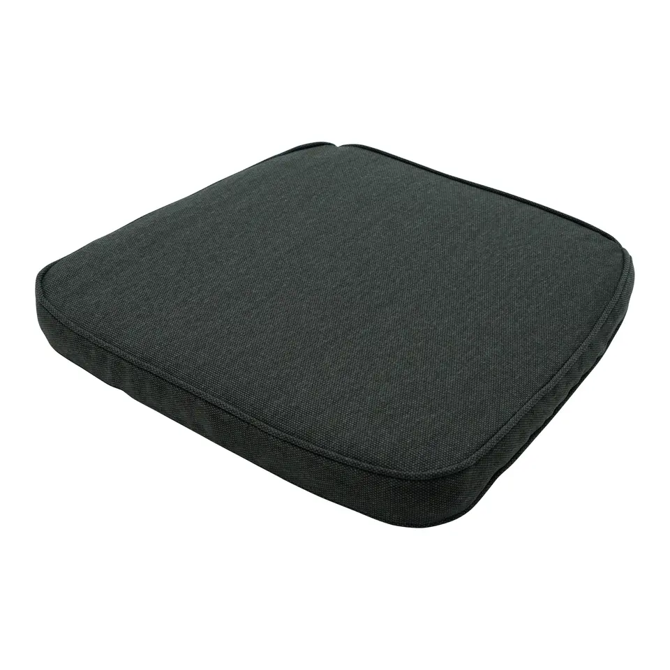 Madison - Zitkussen Wicker Dark grey canvas eco  - Ca. 48x48 cm - Set van 4