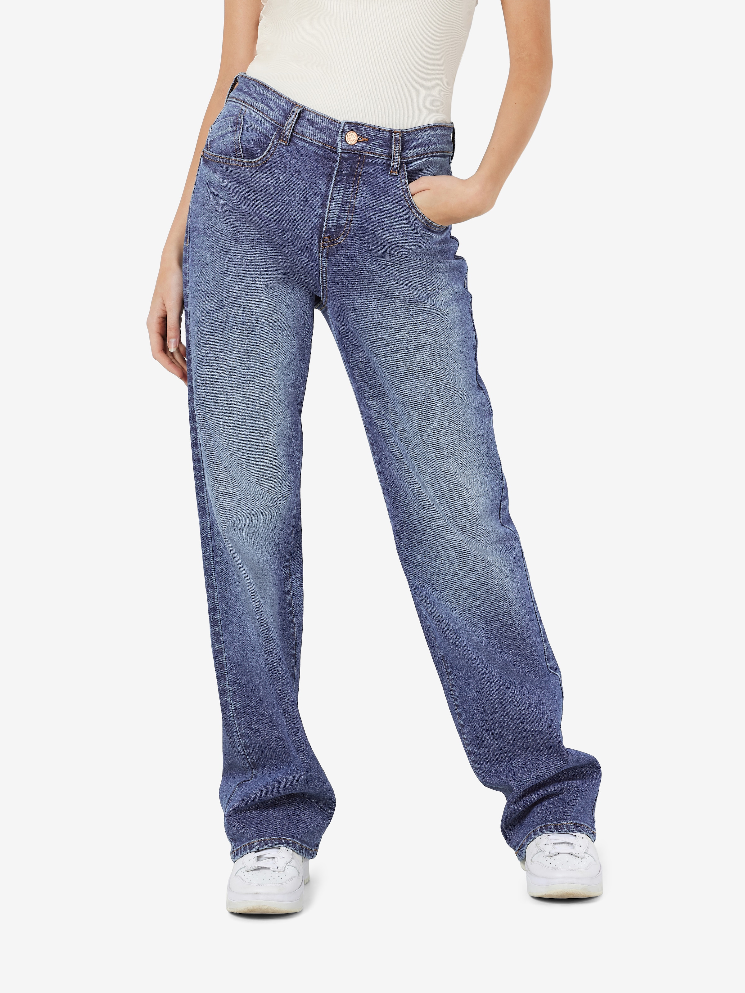 Noisy may Weite Jeans »NMYOLANDA NW WIDE JEANS AZ308MB FWD NOOS«, extra lang