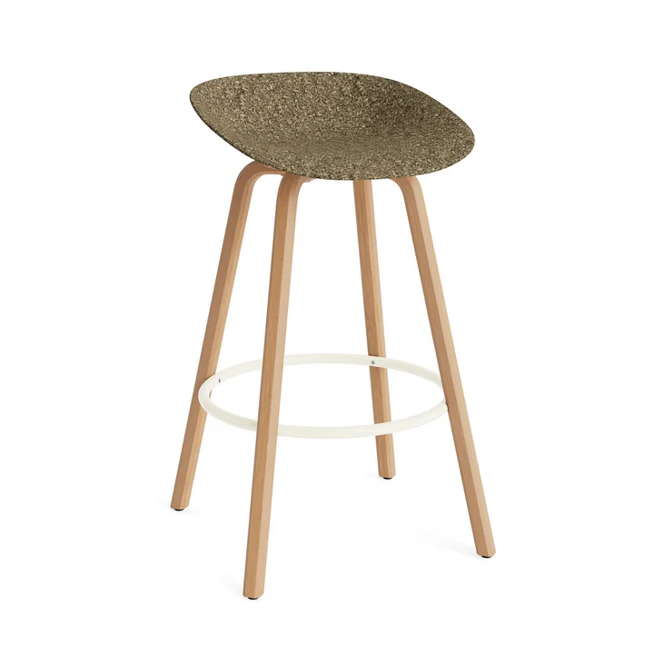 Normann Copenhagen - Mat Barhocker 75 cm, seaweed / cream