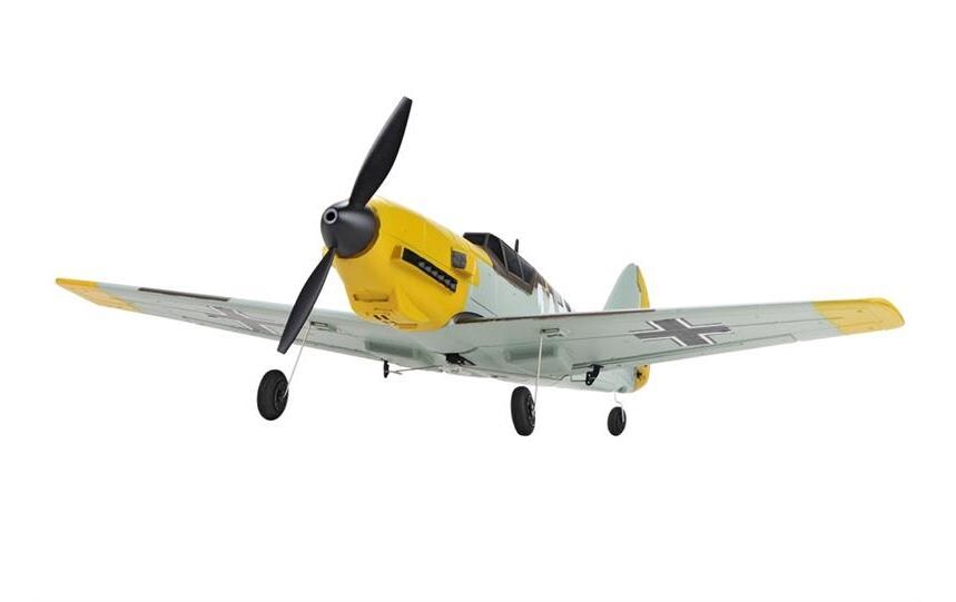 Warbird Mini BF-109 450 mm, Gelb, RTF<br>Kleines 4-Kanal RC-Flugzeug mit Gyro
