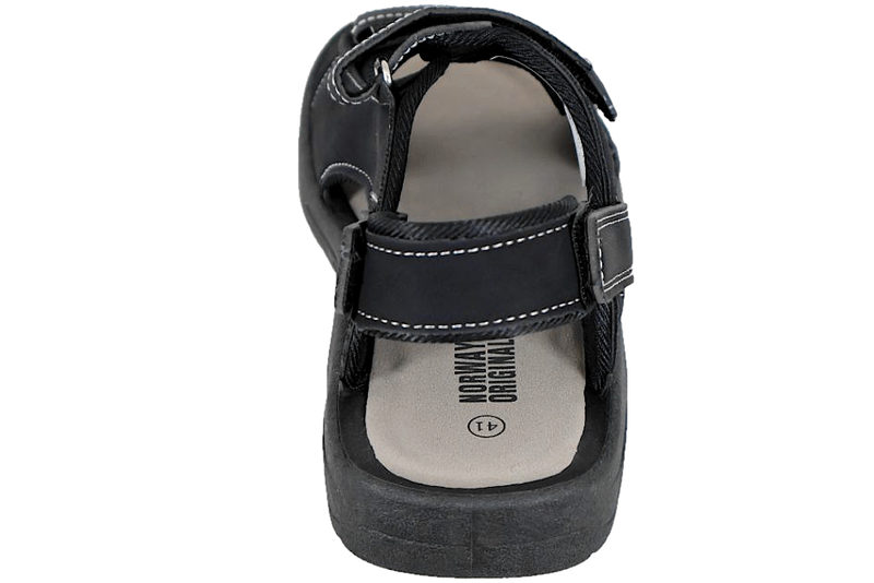 NORWAY ORIGINALS SANDAL I SORT TEKSTIL