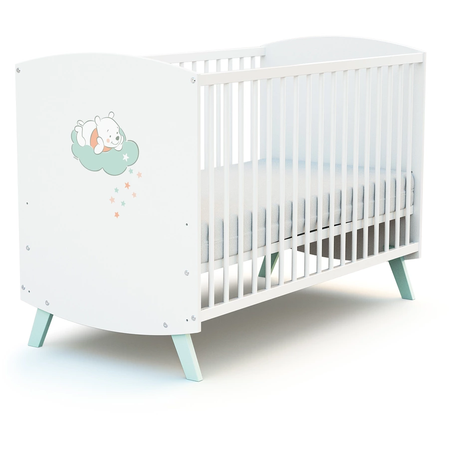 AT4 Babybett  Up in the Sky Winnie weiß 60 x 120 cm
