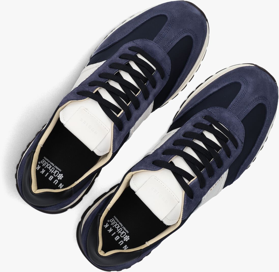 blauwe nubikk lage sneakers glen hendrix