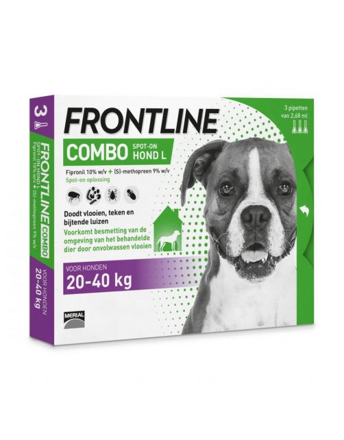 Frontline Combo Spot On 3 Large Hond Large - Anti vlooien en tekenmiddel