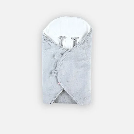 Couverture promenade en Groloudoux® Mix & Match   Gris clair        de               Noukies