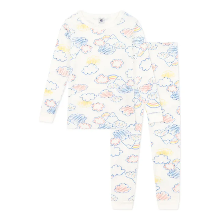 Petit Bateau Ensemble Pyjama Manière Nuages | Blanc