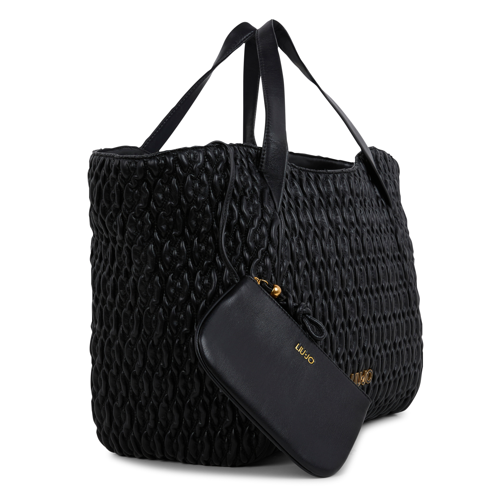 Cabas effet cuir embossé| Noir
