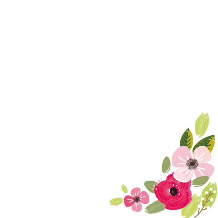 Zomaar kaartje | Bloemen | Groen | Tsjip | Rood