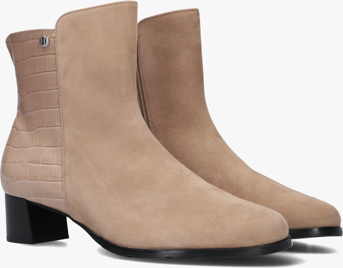 beige hassia enkellaarsjes milano