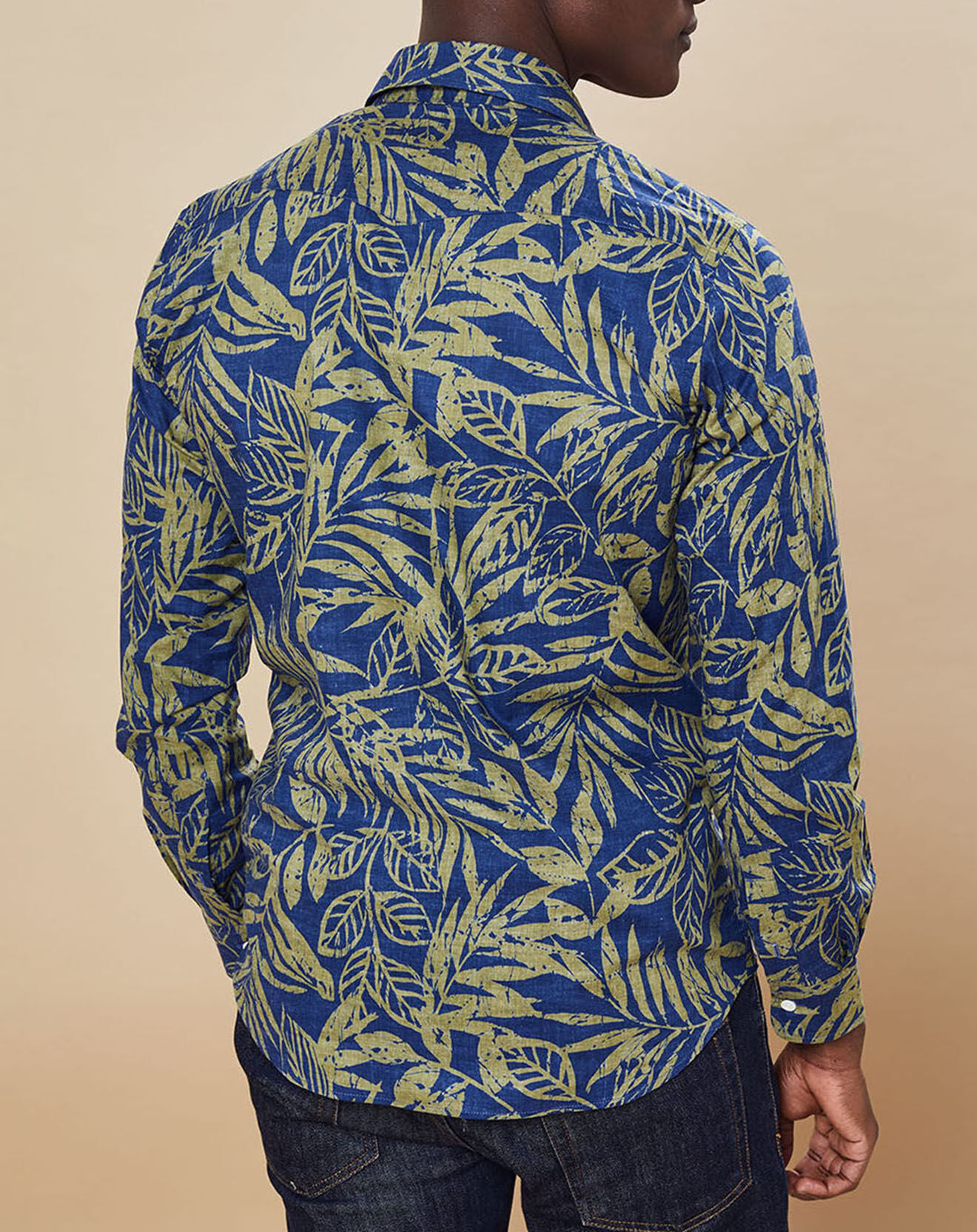 Hartford Chemise Slim Fit Storm imprimée marine/vert