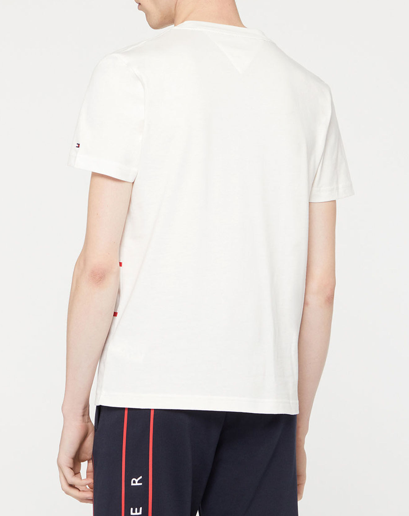 Tommy Hilfiger T-Shirt 100% Coton Bio Large Flag écru