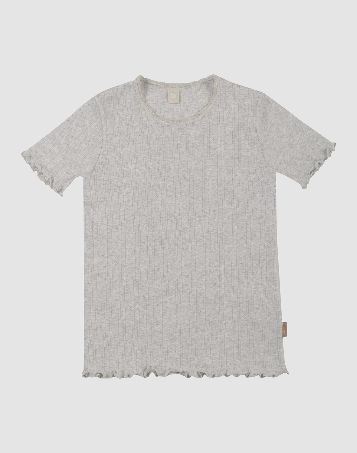 Pointelle T-shirt van katoen voor kinderen