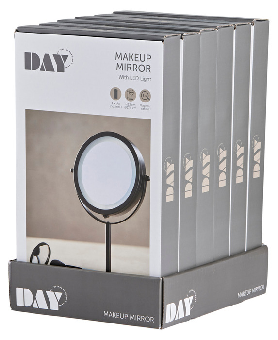 Makeup spejl m/lys Ø 17,5 cm - DAY