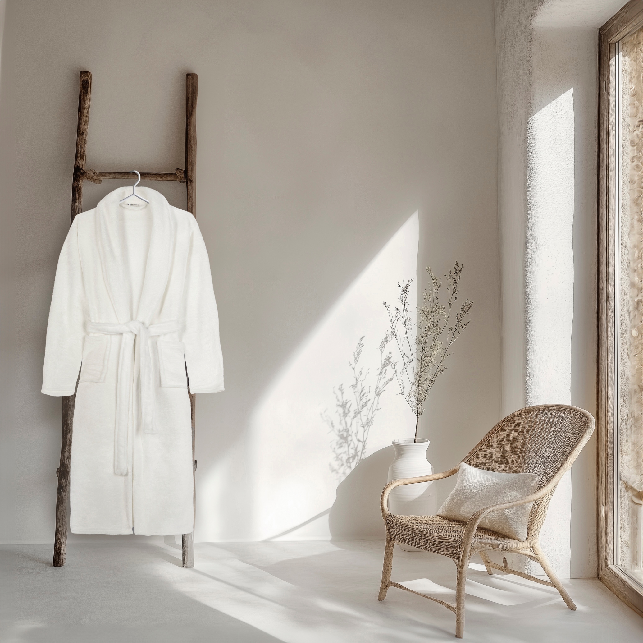 good morning Bademantel »Good morning Bathrobe uni«, 1 Stk. Schalkragen, Gürtel, Taschen, Damen & Herren, Velours, Glanz,