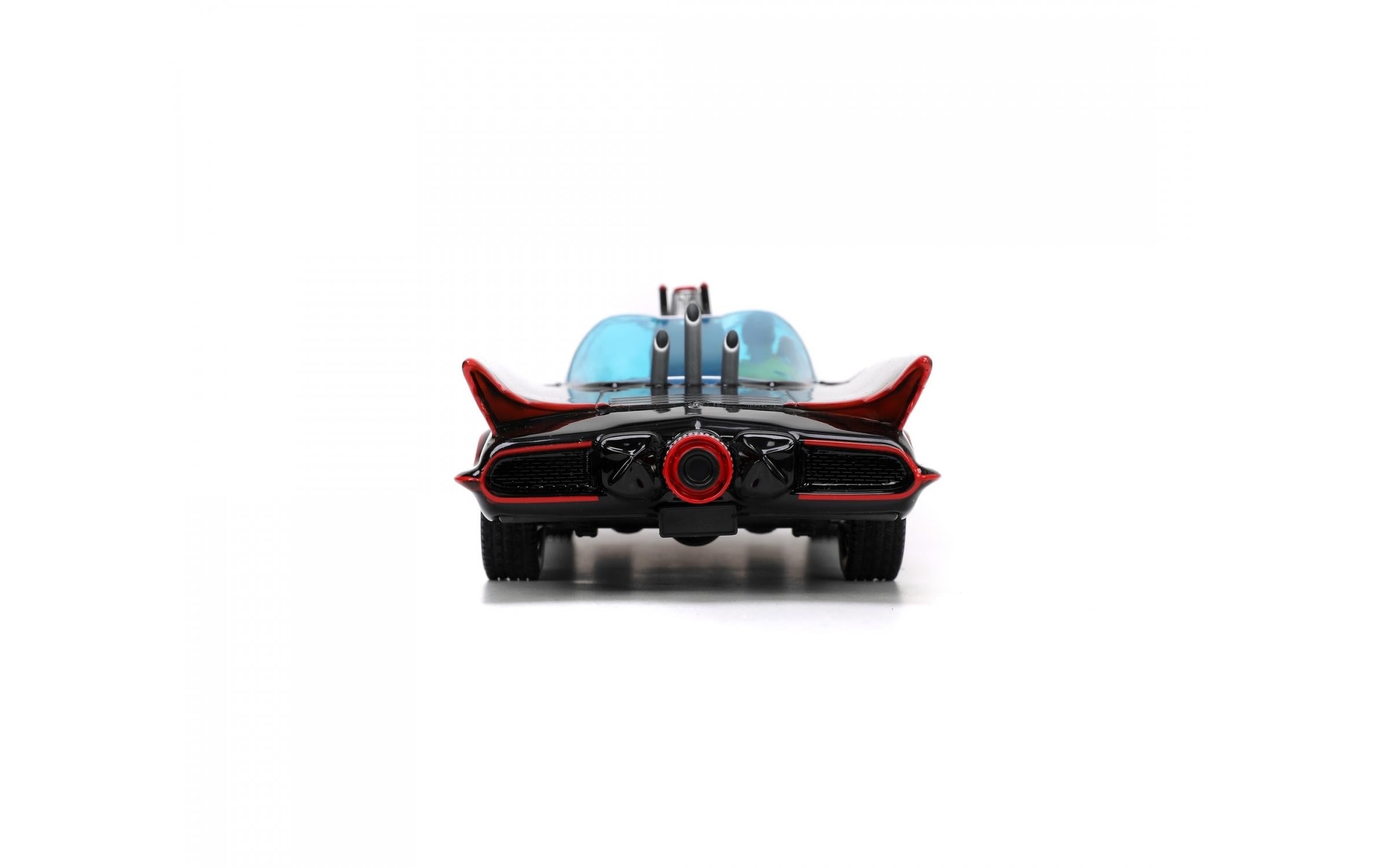 Batman 1966 HWR Deluxe Batmobile 1:24Ikonisches Batmobil Modellauto mit Figuren aus der Classic TV-Serie von 1966