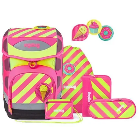 ergobag CUBO Schulrucksack-Set StrahleBär, 5-teilig