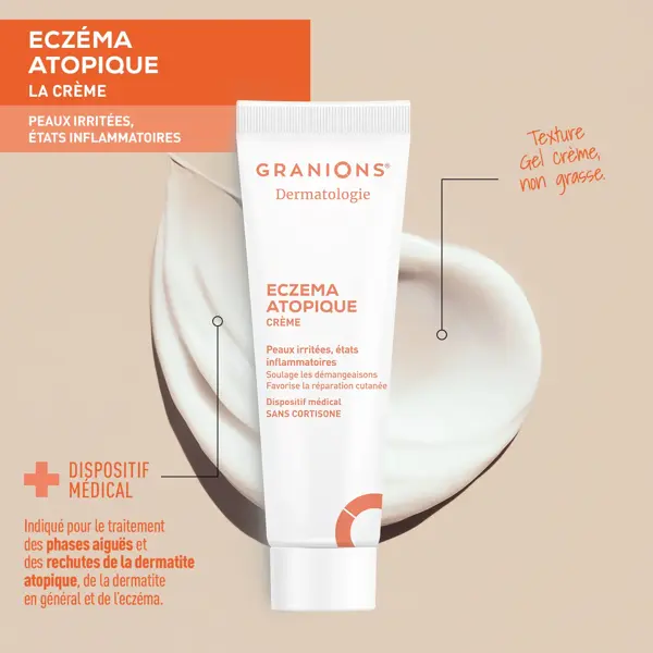 Creme para Eczema GRANIONS - Anti-Coceira - Pele Irritada - Sem Cortisona - 30ml