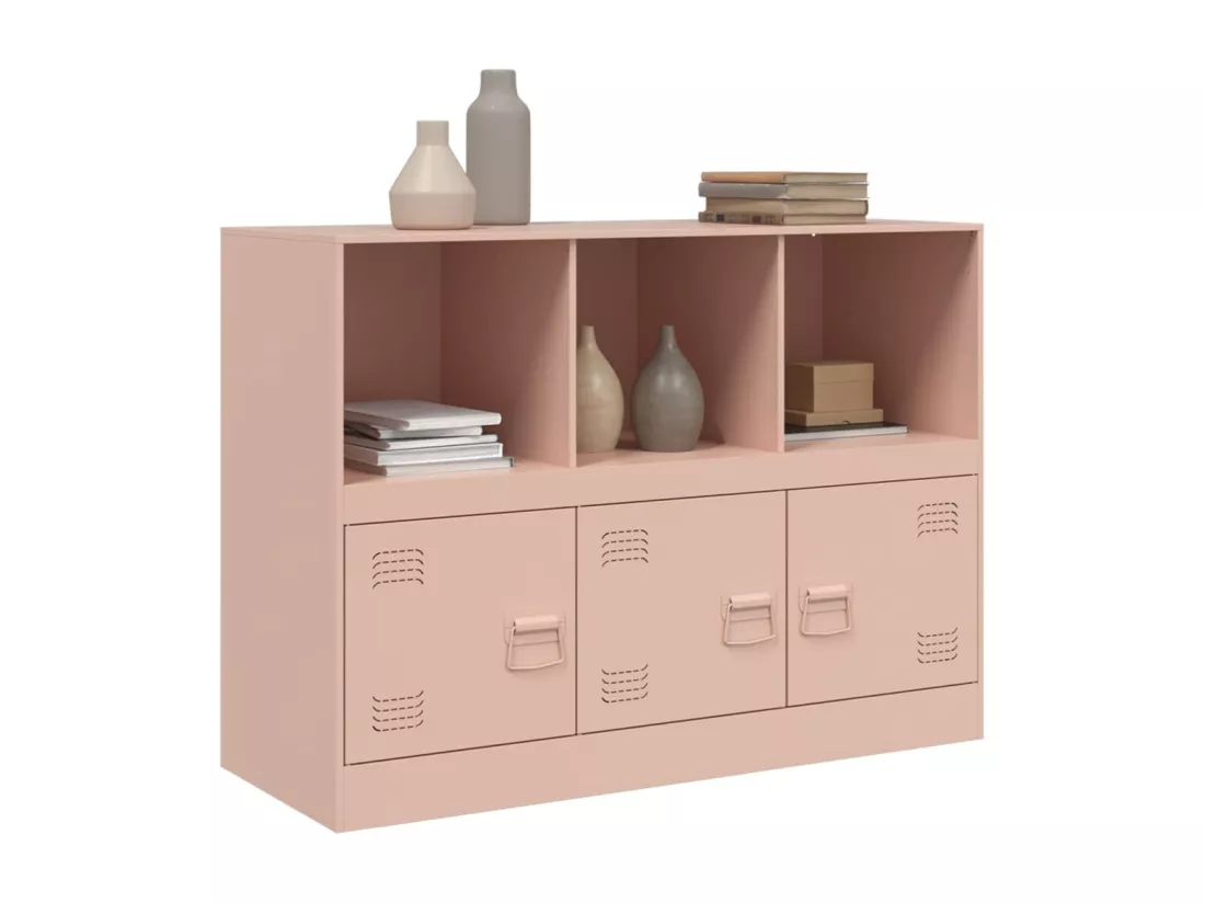 Buffet rose 99x39x73 cm acier