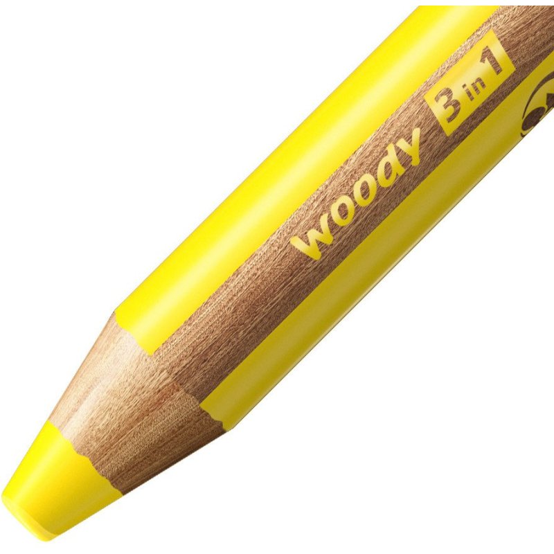Crayon multi talents stabilo woody 3 in 1 jaune