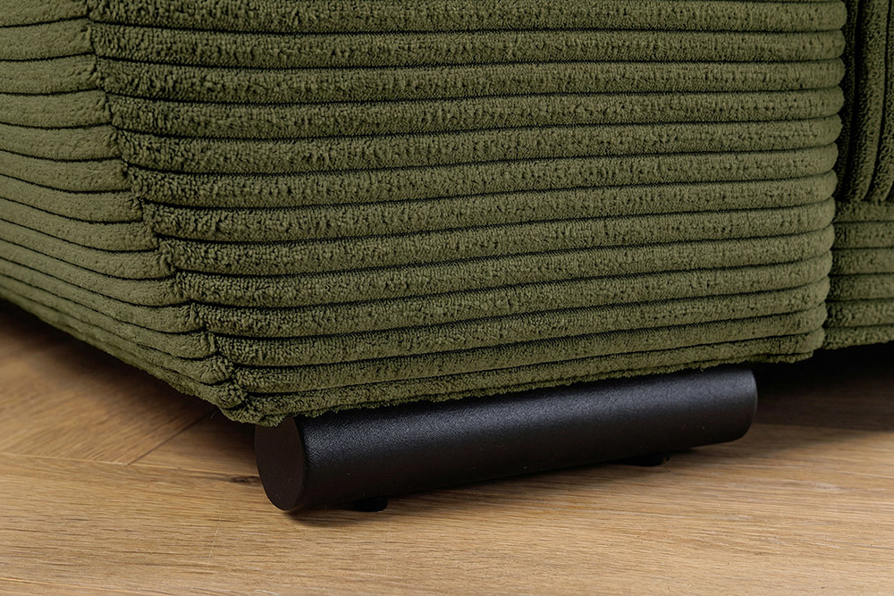 Modernes XXL Sofa ELEGANCIA 285cm grün Cord Federkern inklusive Kissen Bigsofa