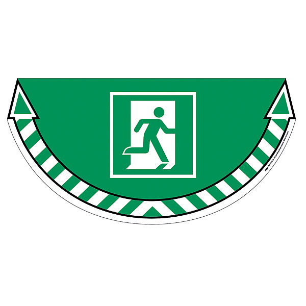 Sticker marquage au sol sortie de secours CEP 700 x 350 mm PVC