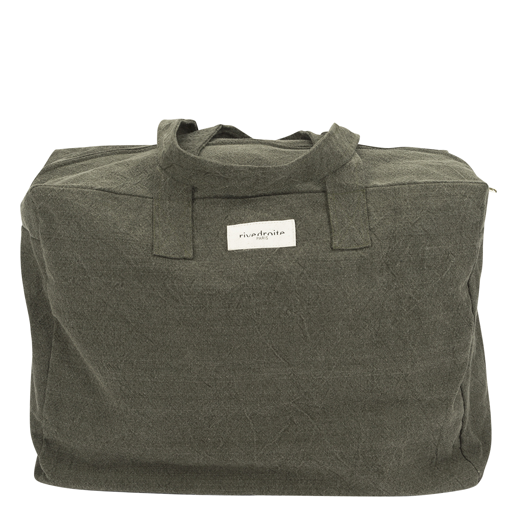 ELZEVIR - Sac de voyage zippé en coton recyclé | Kaki