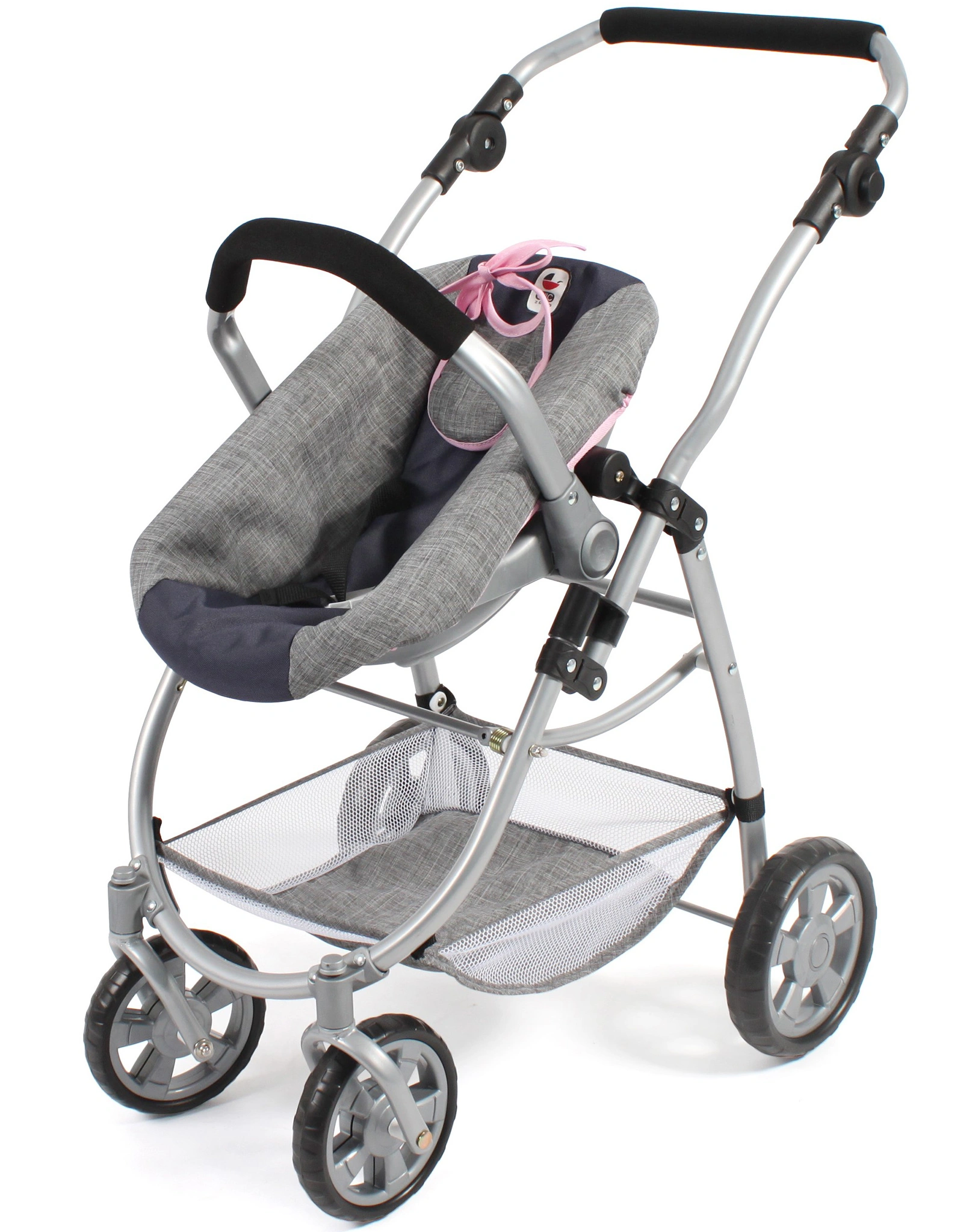 Kombi-Puppenwagen EMOTION ALL IN 3in1 in melange grau-navy