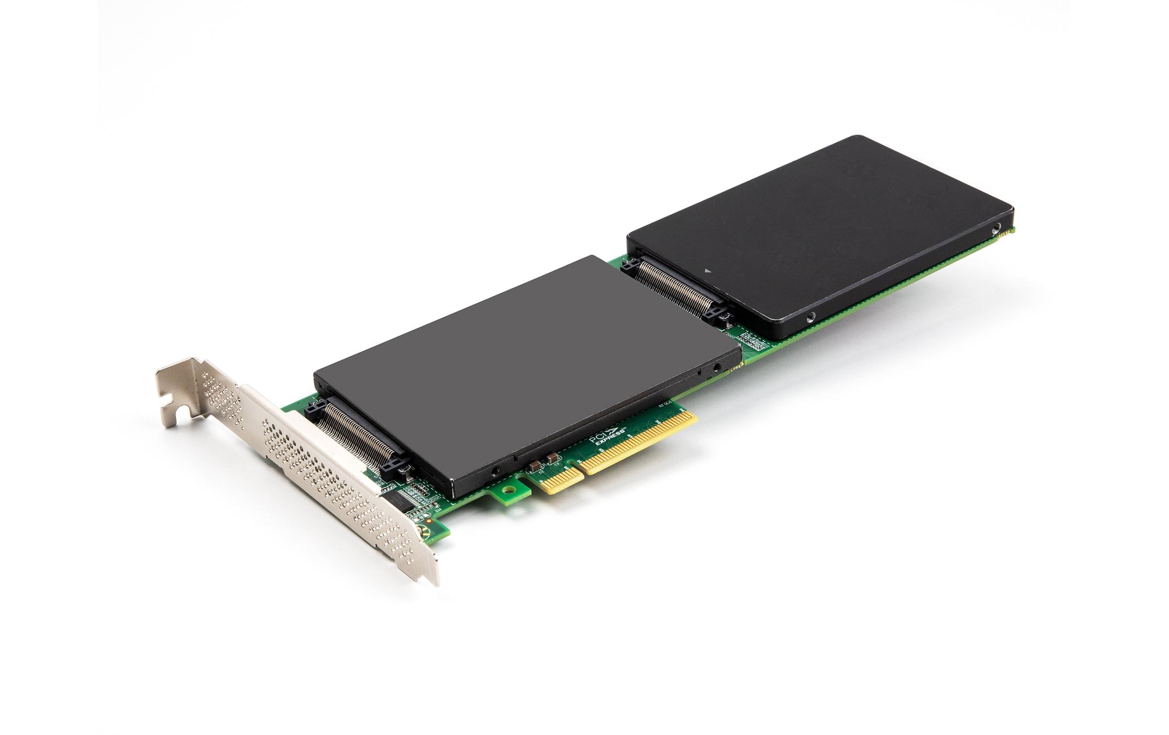 Host Bus Adapter PCI Express x8 - 2x U.2 NVMe SFF-8639<br>Delock PCI Express 4.0 x8 Karte zu 2 x intern U.2 NVMe SFF-8639 - Bifurcation