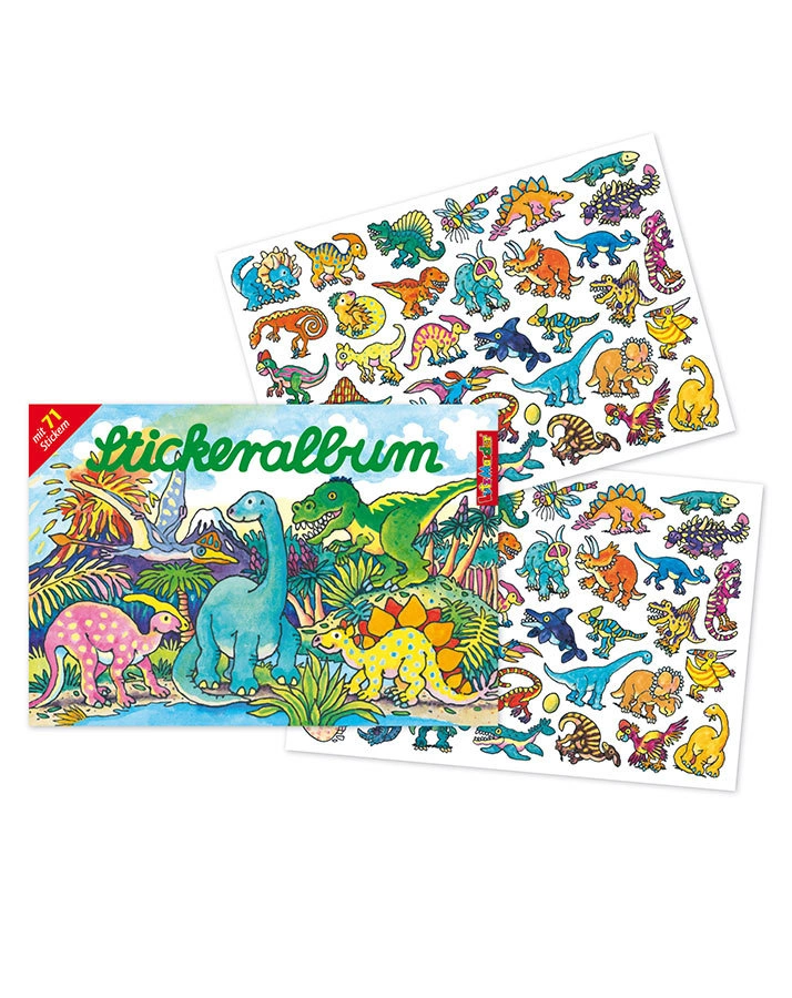Stickeralbum DINOSAURIER in bunt