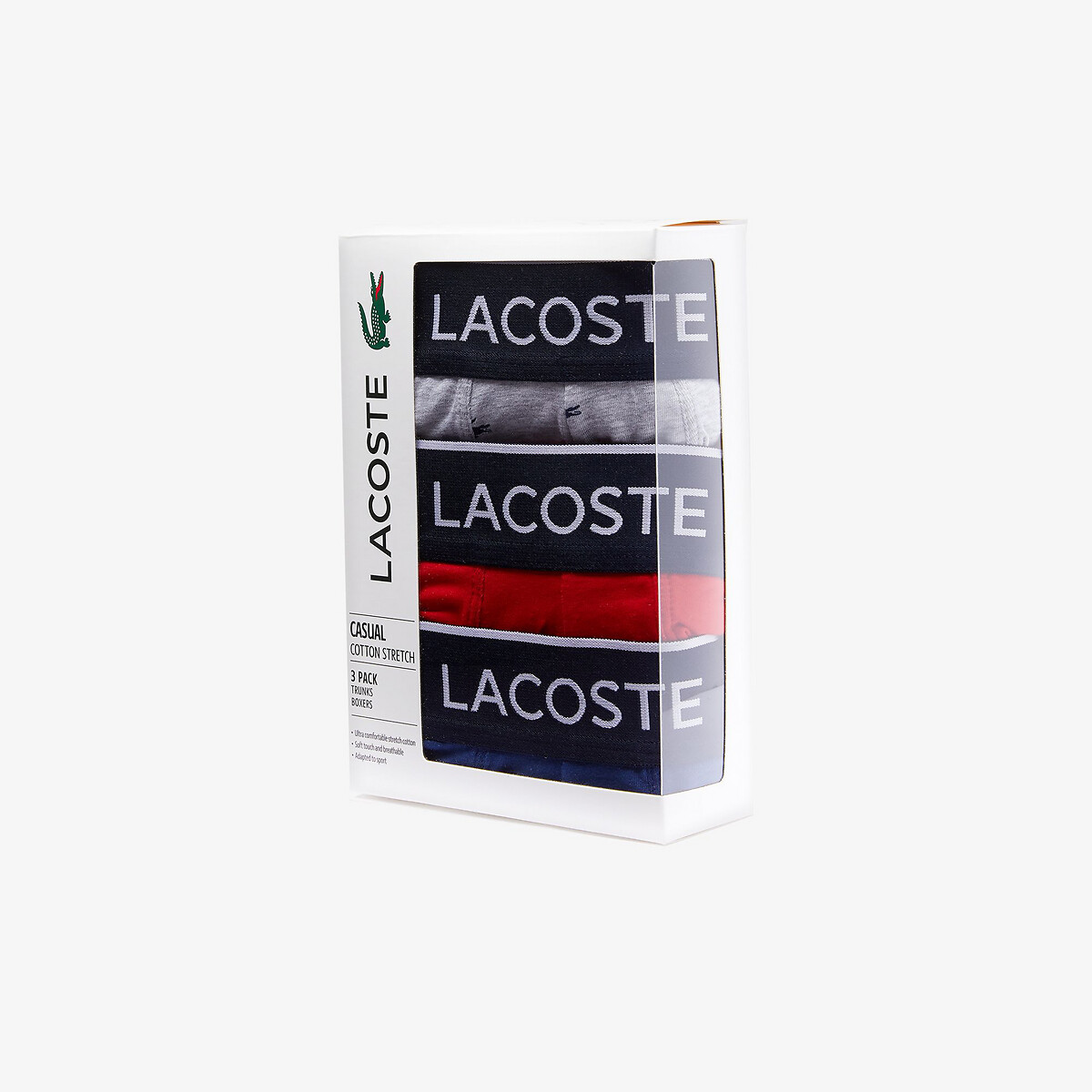 LACOSTE<br>Conjunto de 3 cuecas boxer