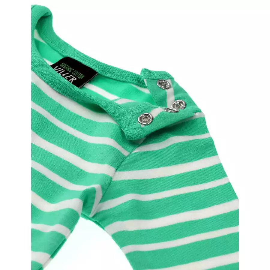 Villervalla Body Langarm Stripes kaktus