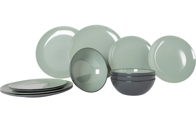 Gimex Vivid Geschirrset 12 tlg. für 4 Personen grün