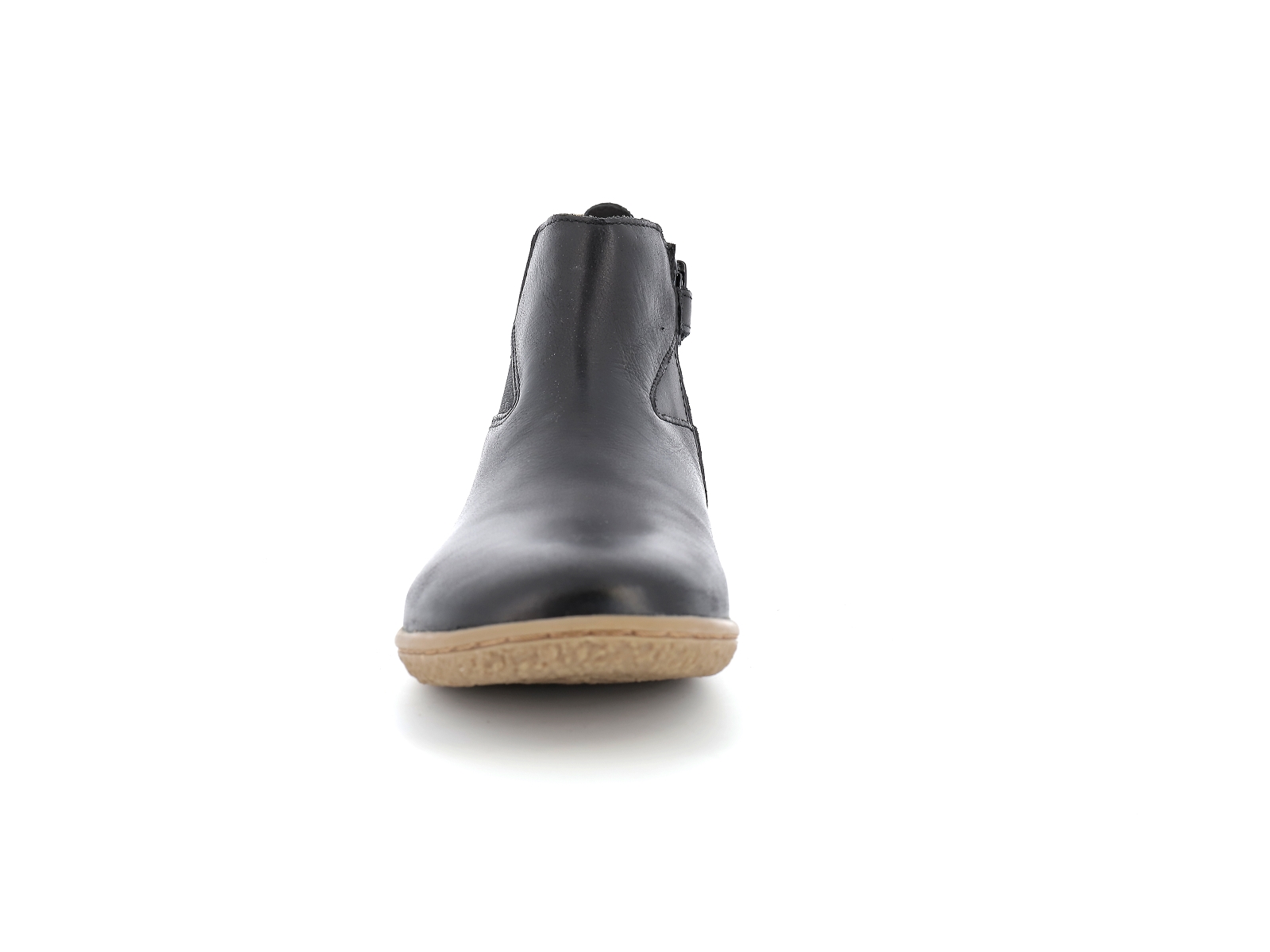 Kickers-744611 Cuir Noir Argent