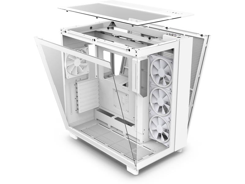 NZXT PC-Gehäuse H9 Elite Weiss matt Mid-Tower-Gehäuse mit Seitenfenster
