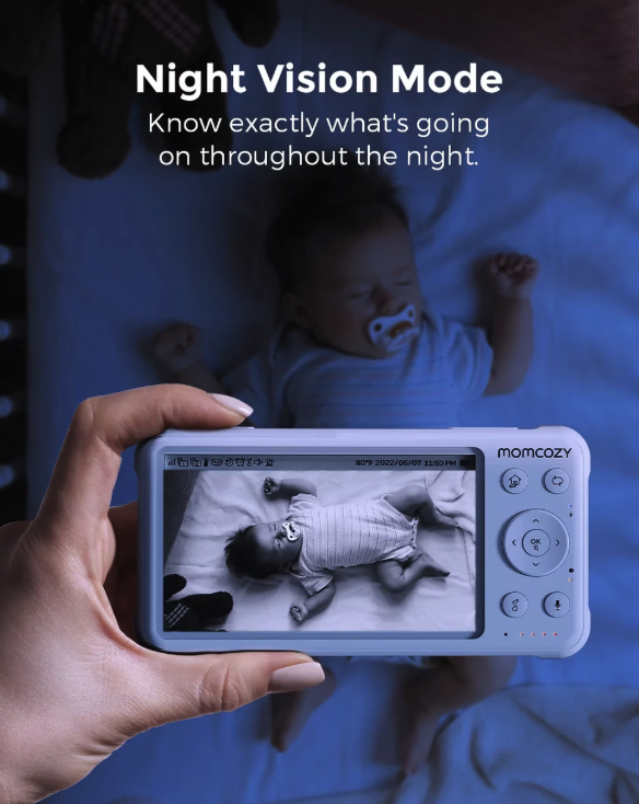 Momcozy - 2in1 Schwenkbare BM01 Babyphone Kamera Digitaler Wireless 5