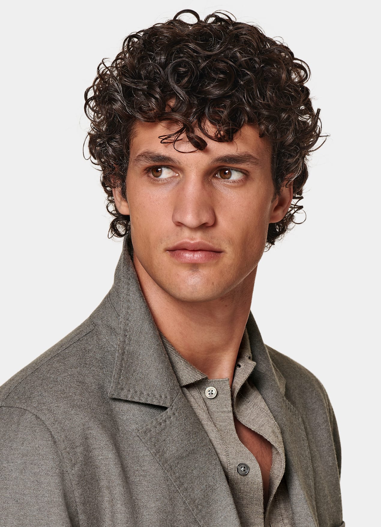 Veste chemise coupe Relaxed taupe