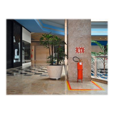 Durable Duraframe Magnetic Security - Cadre d'affichage magnétique bicolore - A4 - rouge/blanc