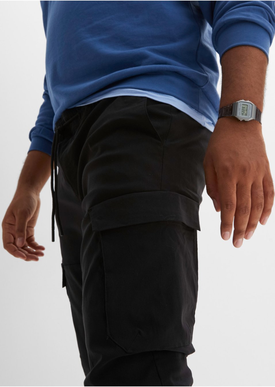 Pantalon thermo taille extensible Regular Fit avec poches cargo, Straight