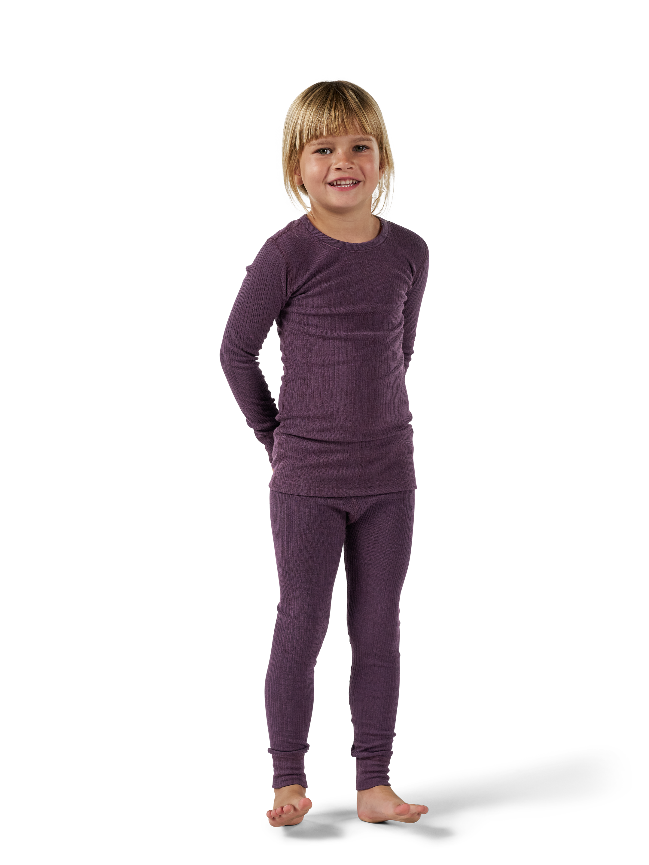 Legging van merinowol voor kinderen in Zwart